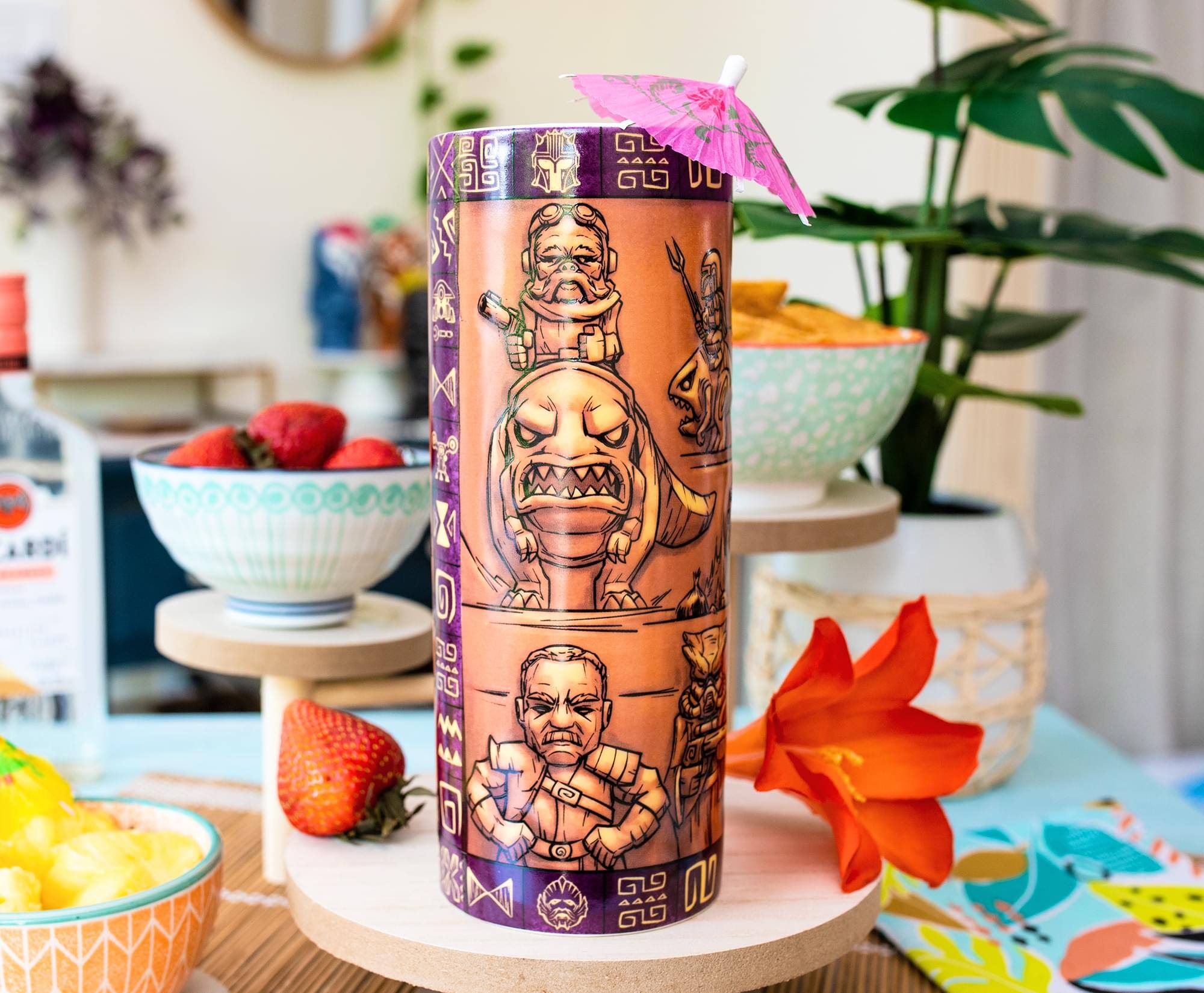 Alt View 3. Star Wars - Geeki Tikis Star Wars: The Mandalorian Season 1 Scenic Ceramic Mug | 24 Ounces - Brown.