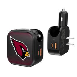 Keyscaper - Arizona Cardinals 2-in-1 USB A/C Charger - Black