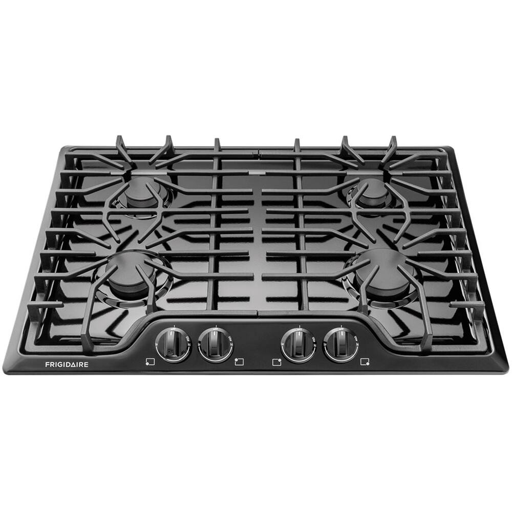 Frigidaire - 30" Gas Cooktop - Black - Larger Front