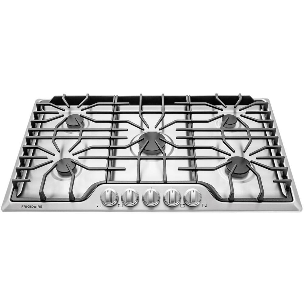 Frigidaire - 36" Gas Cooktop - Stainless - Larger Front