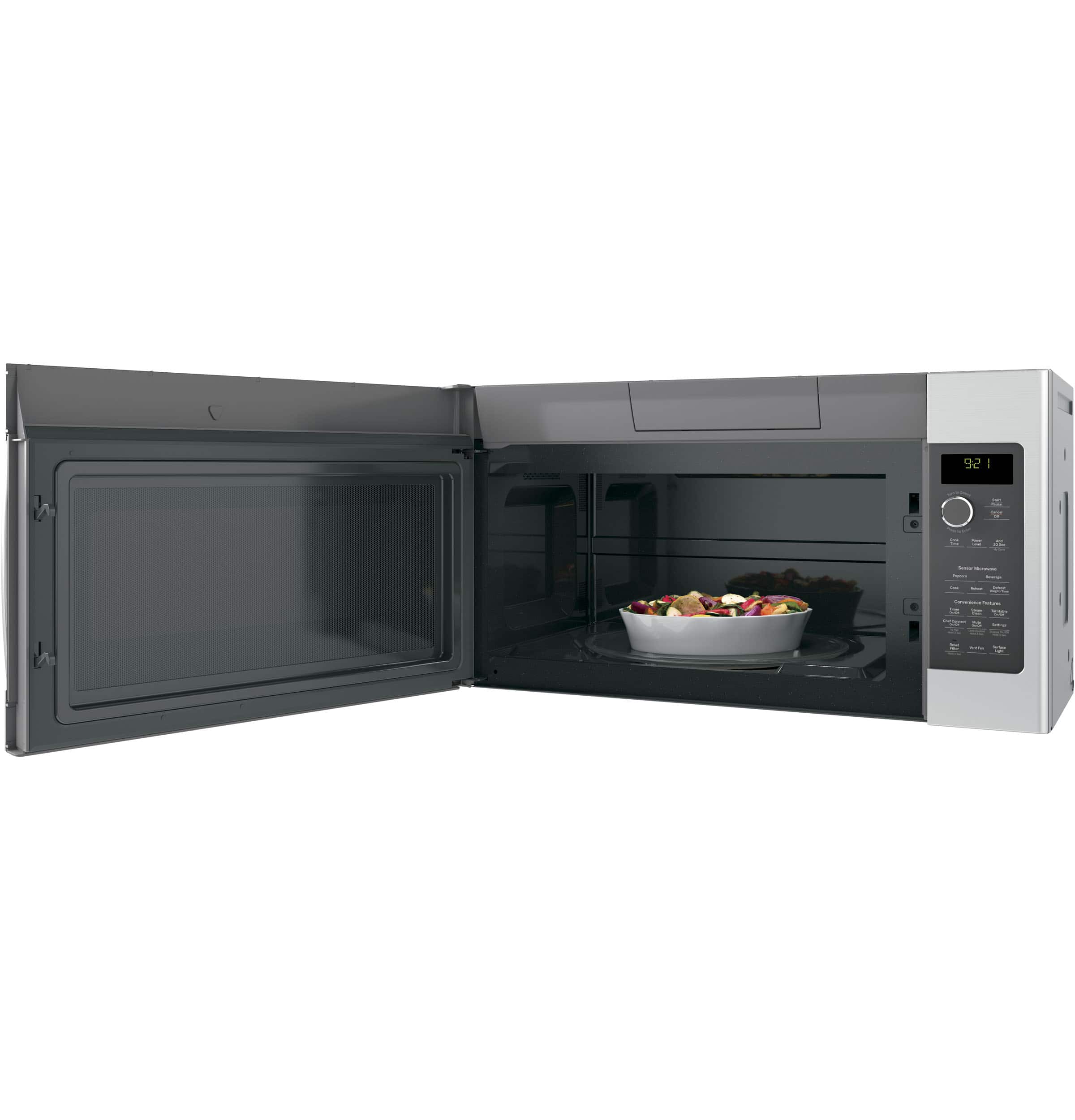 Alt View 15. GE Profile - 2.1 Cu. Ft. Over-the-Range Microwave.