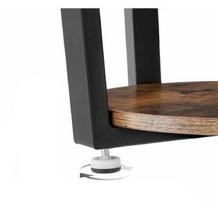 Alt View 1. Hivvago - Hivvago Farmhouse Round Side Table Nightstand End Table - Rustic Brown.