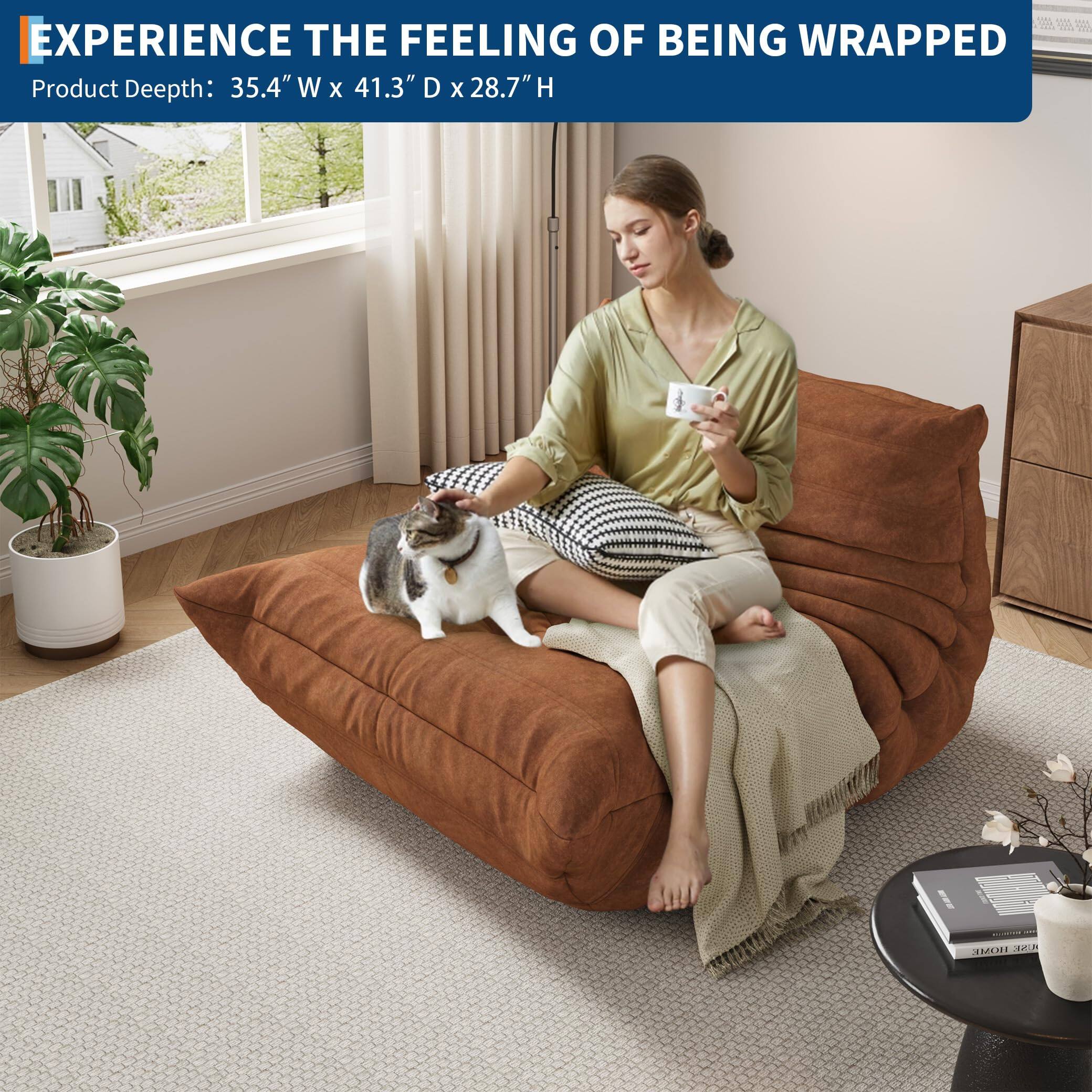 EXPERIENCE THE FEELING OF BEING WRAPPED

Product Depth: 35.4" W x 41.3" D x 28.7" H