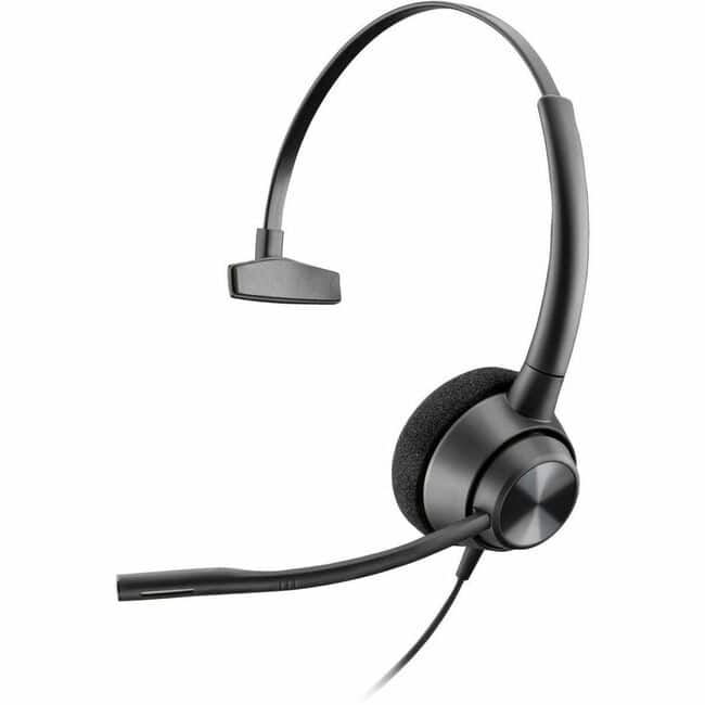 HP - Poly EncorePro 310 Monoaural with Quick Disconnect Headset TAA - Mono - Quick Disconnect - Wired - 32 Ohm - 20 Hz to 10 - Black