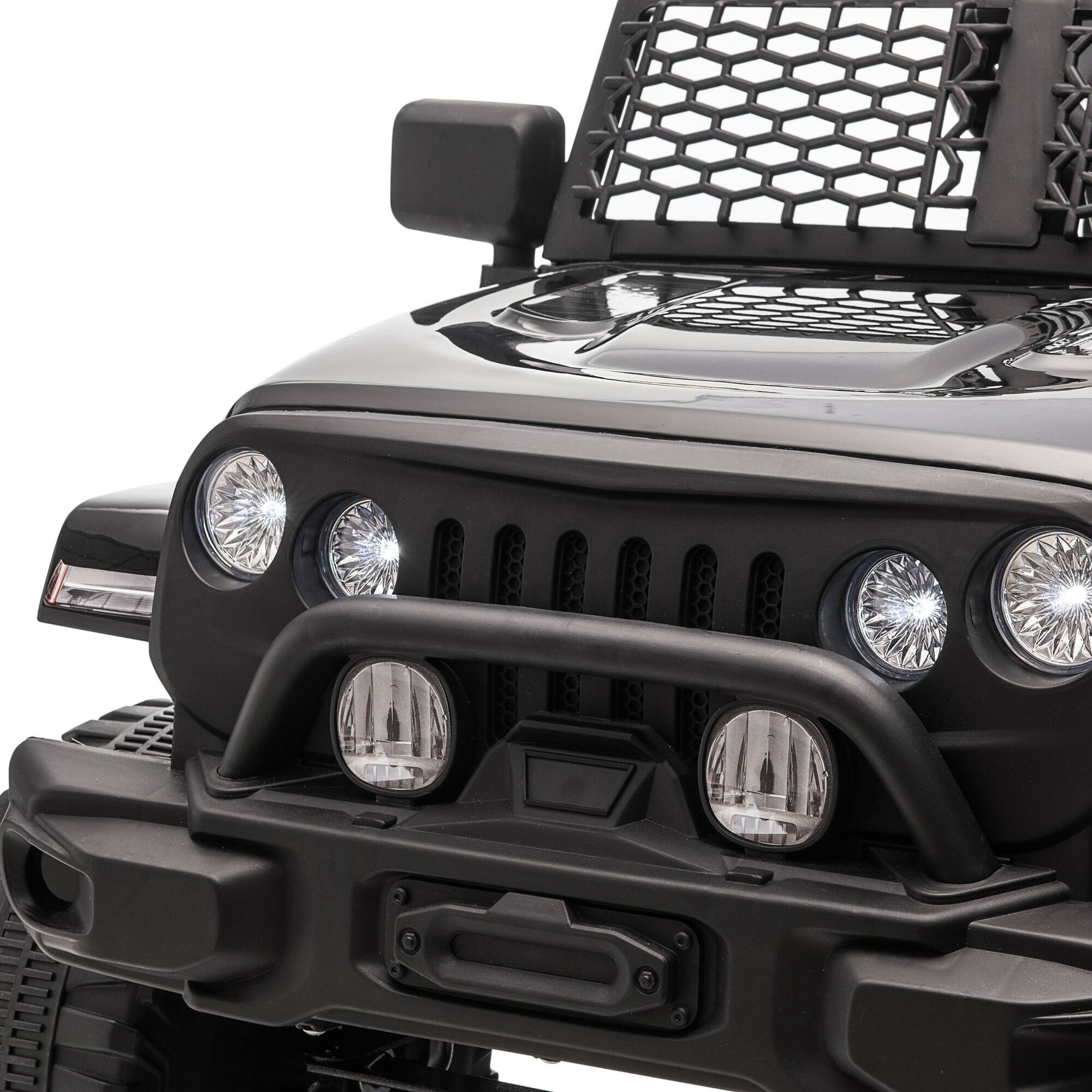 Alt View 5. Aosom - 12V Kids Ride On Truck with Parent Remote, Battery Powered Electric Car with Suspension, Adjustable Speed, LED Lights.