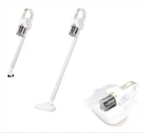 Front. Cluzine - 3-in-1 Cordless Mite Remover, 8000/min Beat, UVC Sterilization for Whole Home Cleaning.