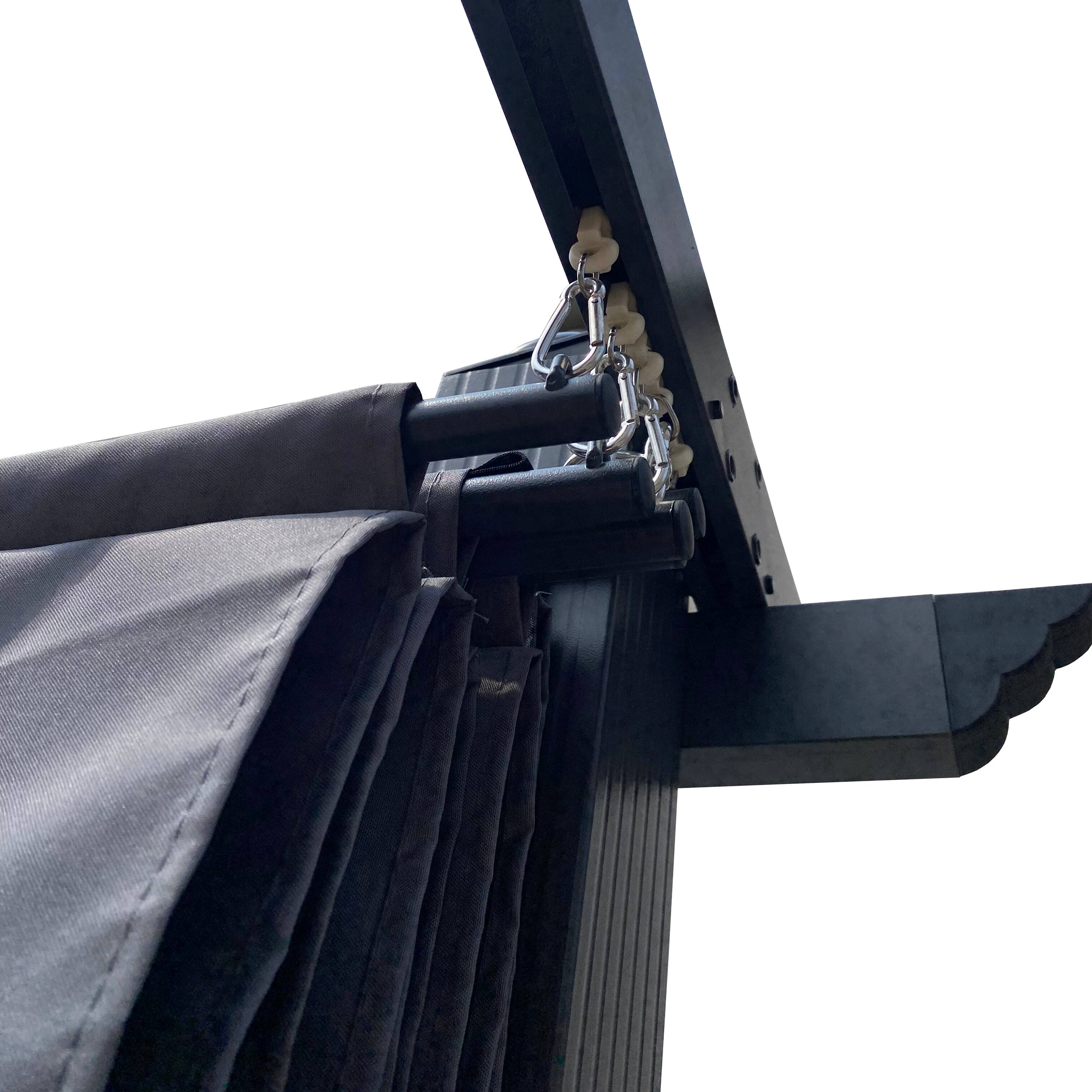 Back. APRILSOUL - Replacement Canopy Top Cover Fabric for 13x10 Ft Outdoor Patio Retractable Pergola Sun-shelter Canopy.