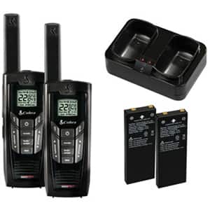 Cobra - microTALK 35-Mile 22-channel FRS/GMRS 2-Way Radios (Pair) - Black - Angle