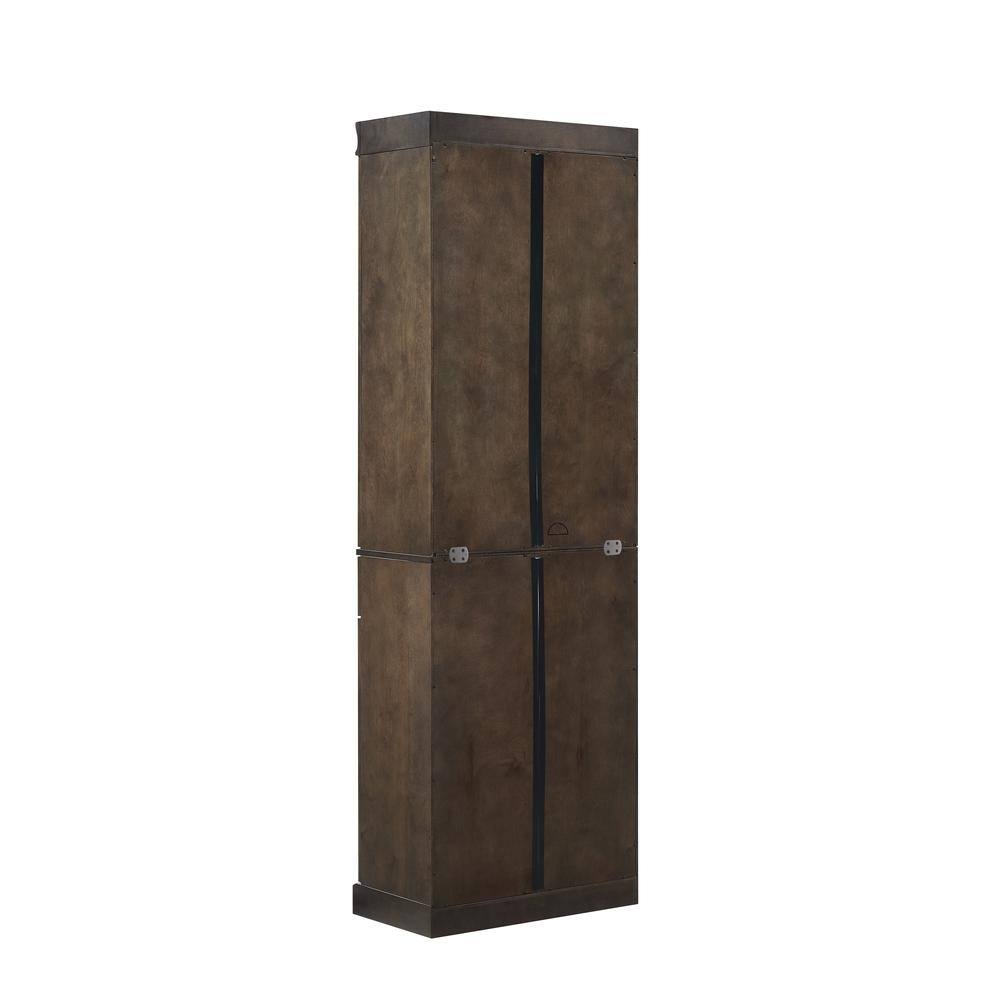 Left. Crosley Furniture - Stanton Glass Door Kitchen Storage Pantry Cabinet - Coffee.
