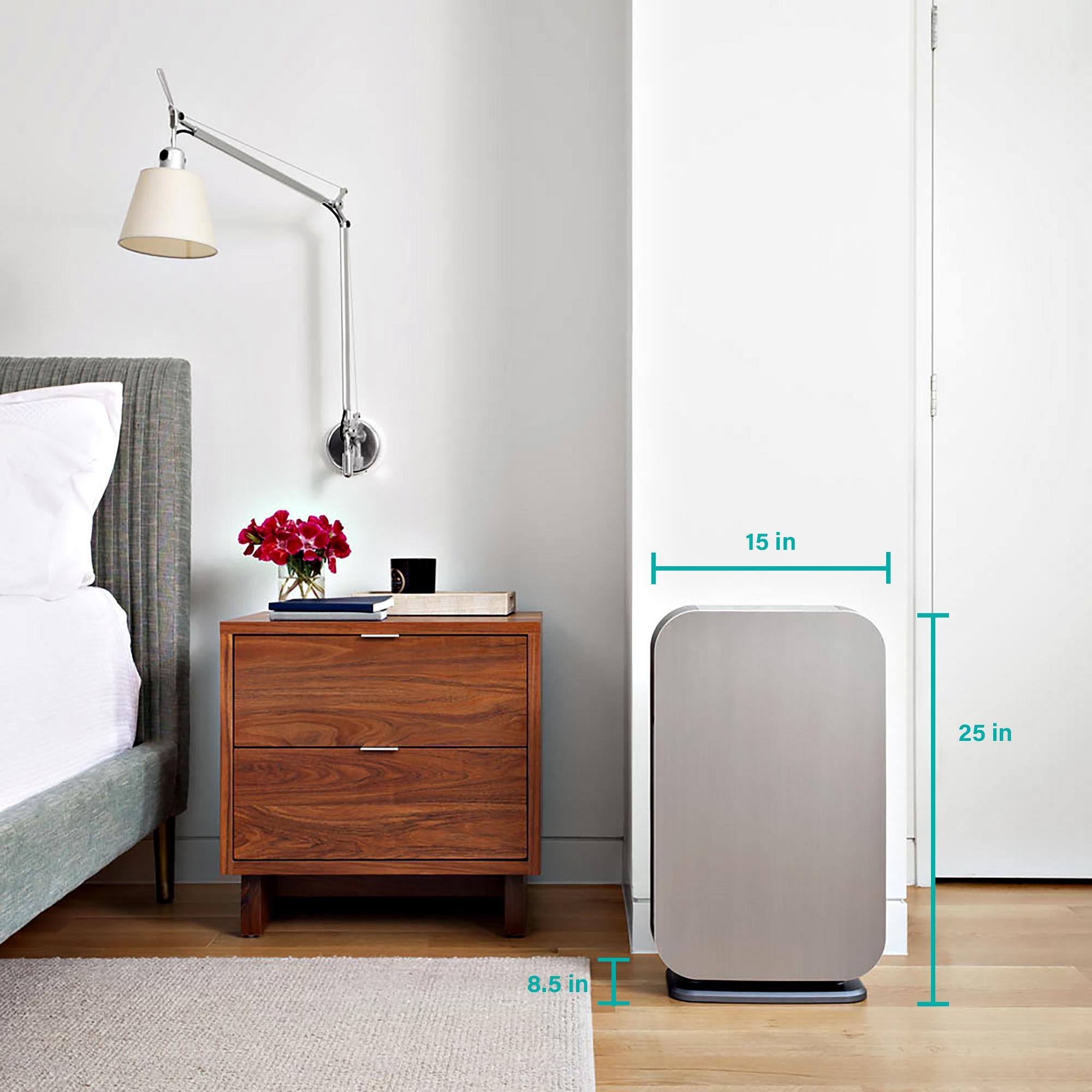 Alt View 11. Alen - BreatheSmart 45i 800 SqFt Air Purifier with Pure HEPA Filter for Allergens, Dust & Mold - White.