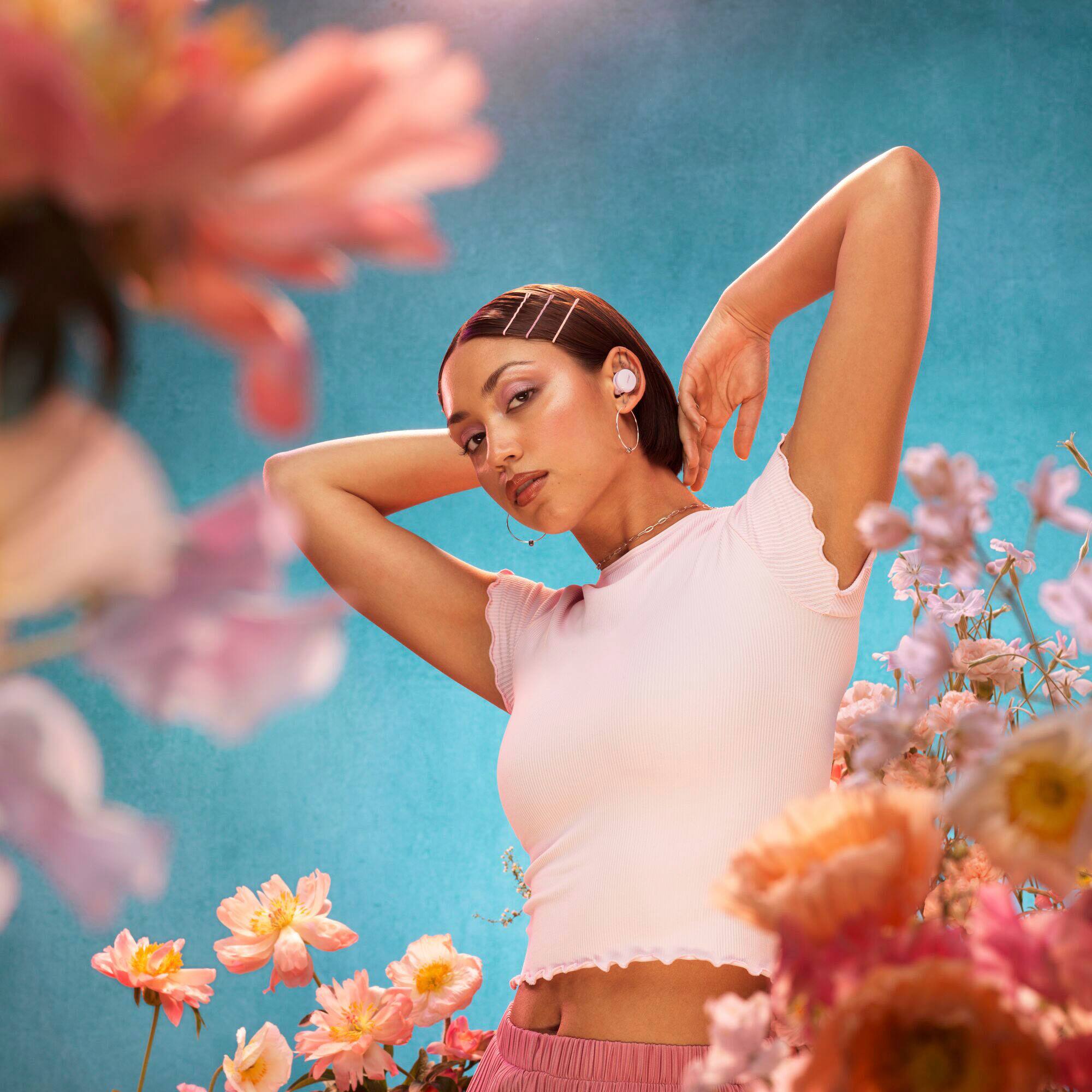 Alt View 1. Bose - QuietComfort True Wireless Noise Cancelling In-Ear Earbuds - Petal Pink.