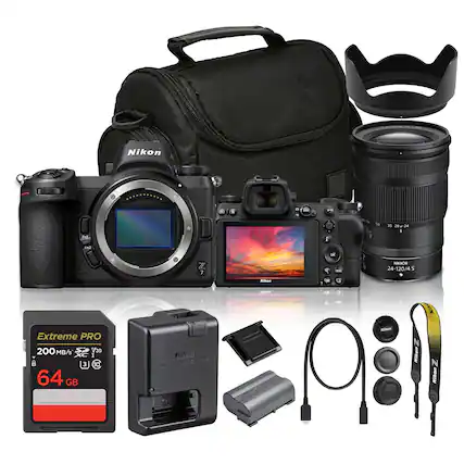 Nikon
40
Fat
1
50
35 28-24 1
Fn2
Z 7
NIKKOR 24-120/4
Nikon
Extreme PRO 200 MB/s V30 I 1 CO 64 GB
410 Nikon BATTERY CHARGER - DO
MIKON Wellywe's
as
32 Nikpe
|
Nikon
NIN N Nikon
