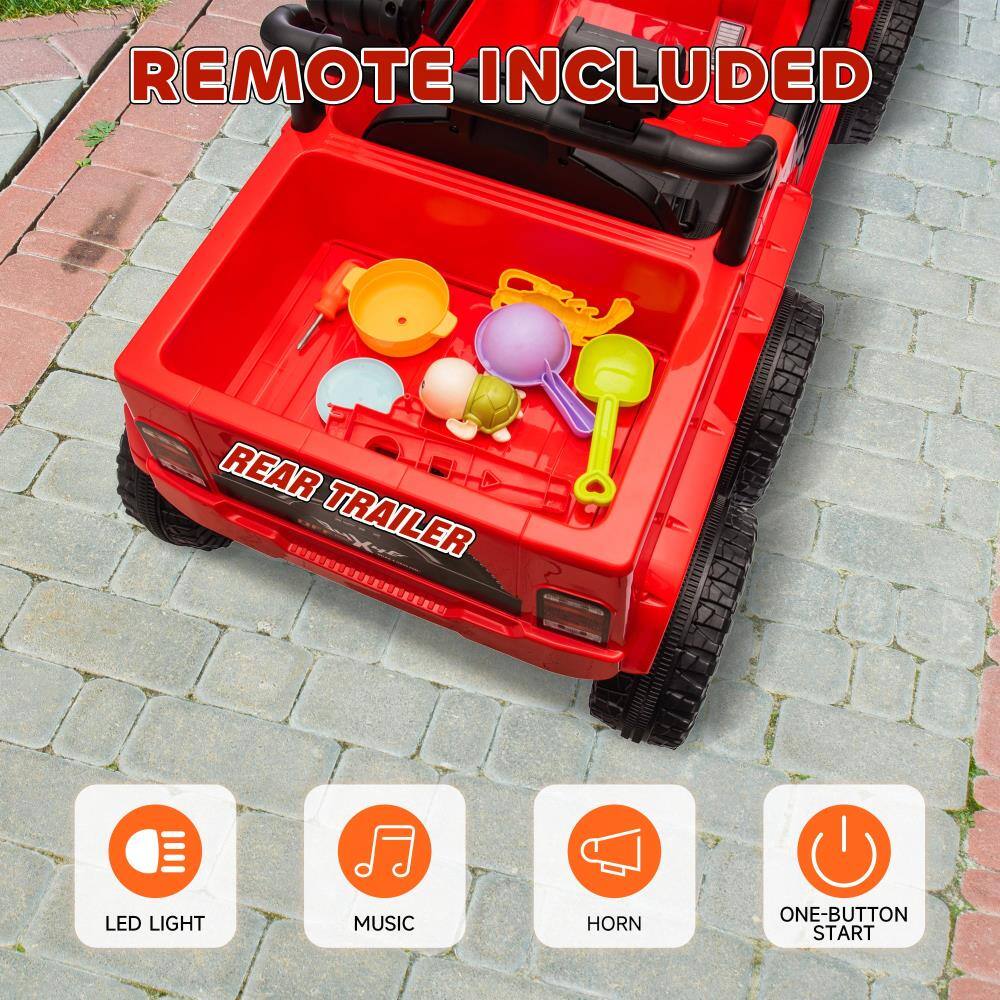 REMOTE INCLUDED

REAR TRAILER

LED LIGHT  
MUSIC  
HORN  
ONE-BUTTON START