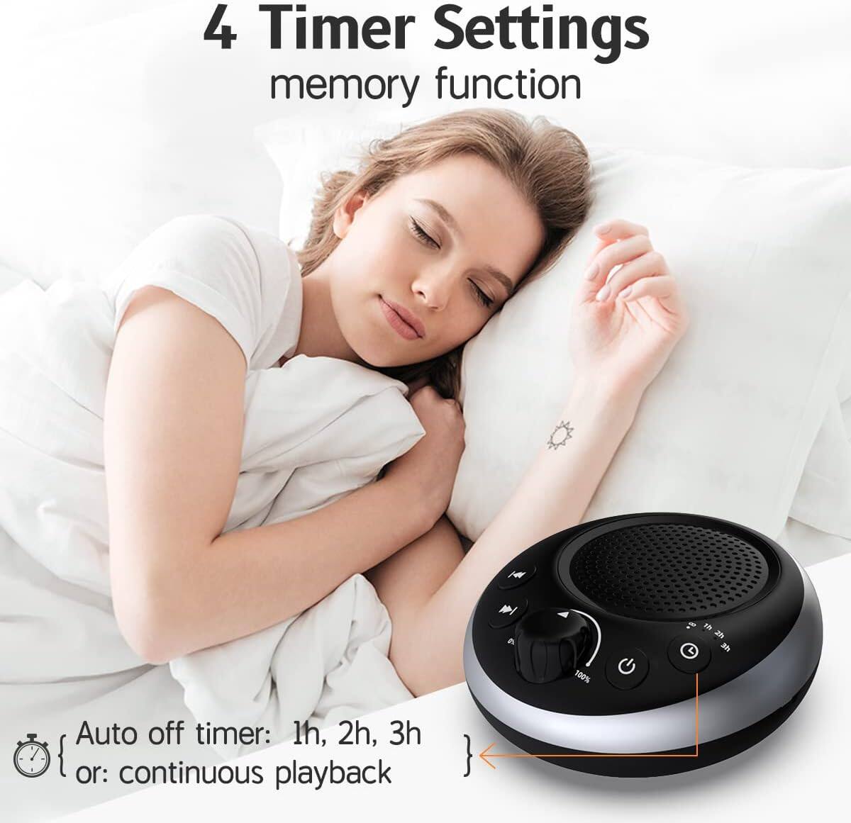 4 Timer Settings  
memory function  

Auto off timer: 1h, 2h, 3h or continuous playback