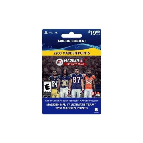  EA - Madden NFL 17 Ultimate Team 2200 Points