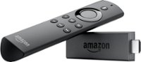 Front Zoom. Amazon - Fire TV Stick with Alexa Voice Remote - Black.