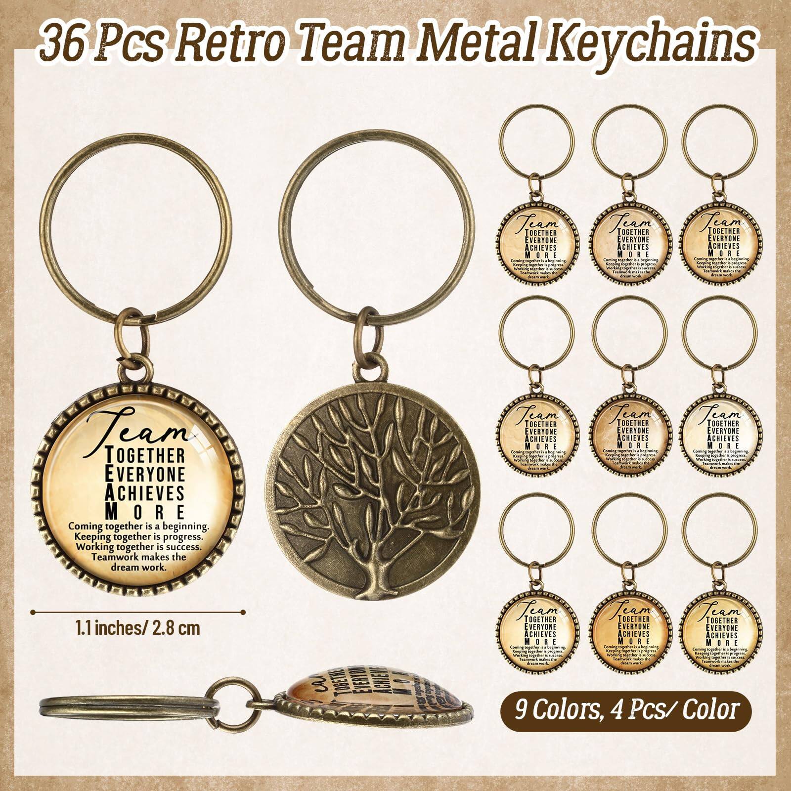 36 Pcs Retro Team Metal Keychains

Team Together Everyone Achieves More

Coming together is a beginning. Keeping together is progress. Working together is success. Teamwork makes the dream work.

1.1 inches / 2.8 cm

9 Colors, 4 Pcs/Color