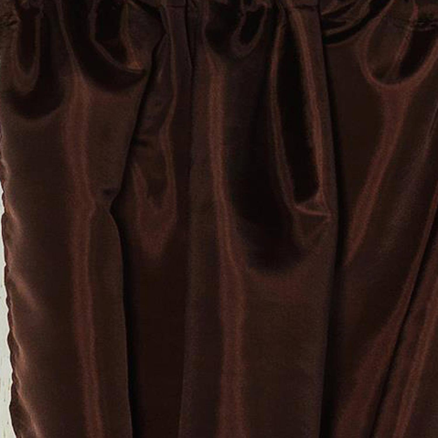 Left. Carnation Home Fashions - Carnation Home Fashions Polyester Fabric Window Curtain - Brown 34" x 54" - Brown.