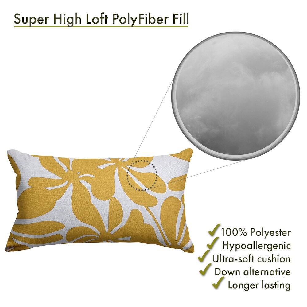 Super High Loft PolyFiber Fill

- 100% Polyester
- Hypoallergenic
- Ultra-soft cushion
- Down alternative
- Longer lasting