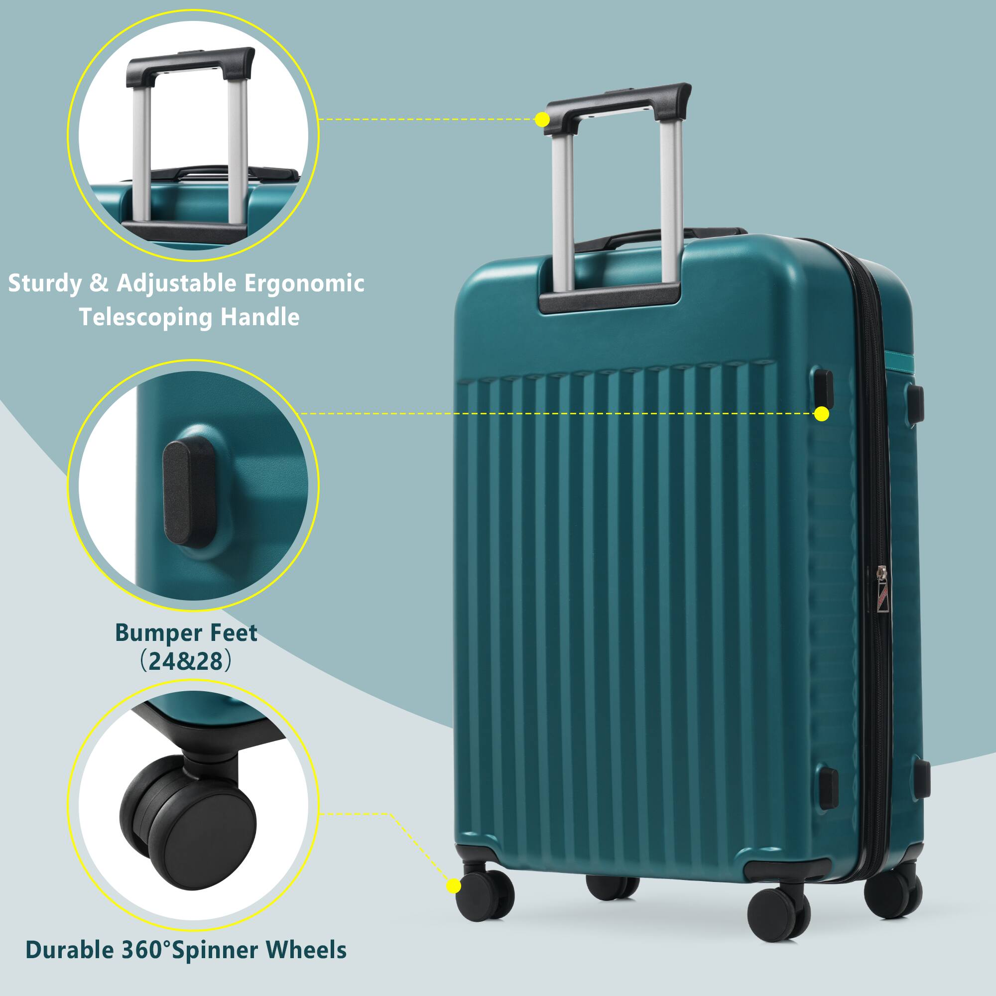 Boyel Living Hardshell Luggage Set 2Pcs Spinner Suitcase with TSA