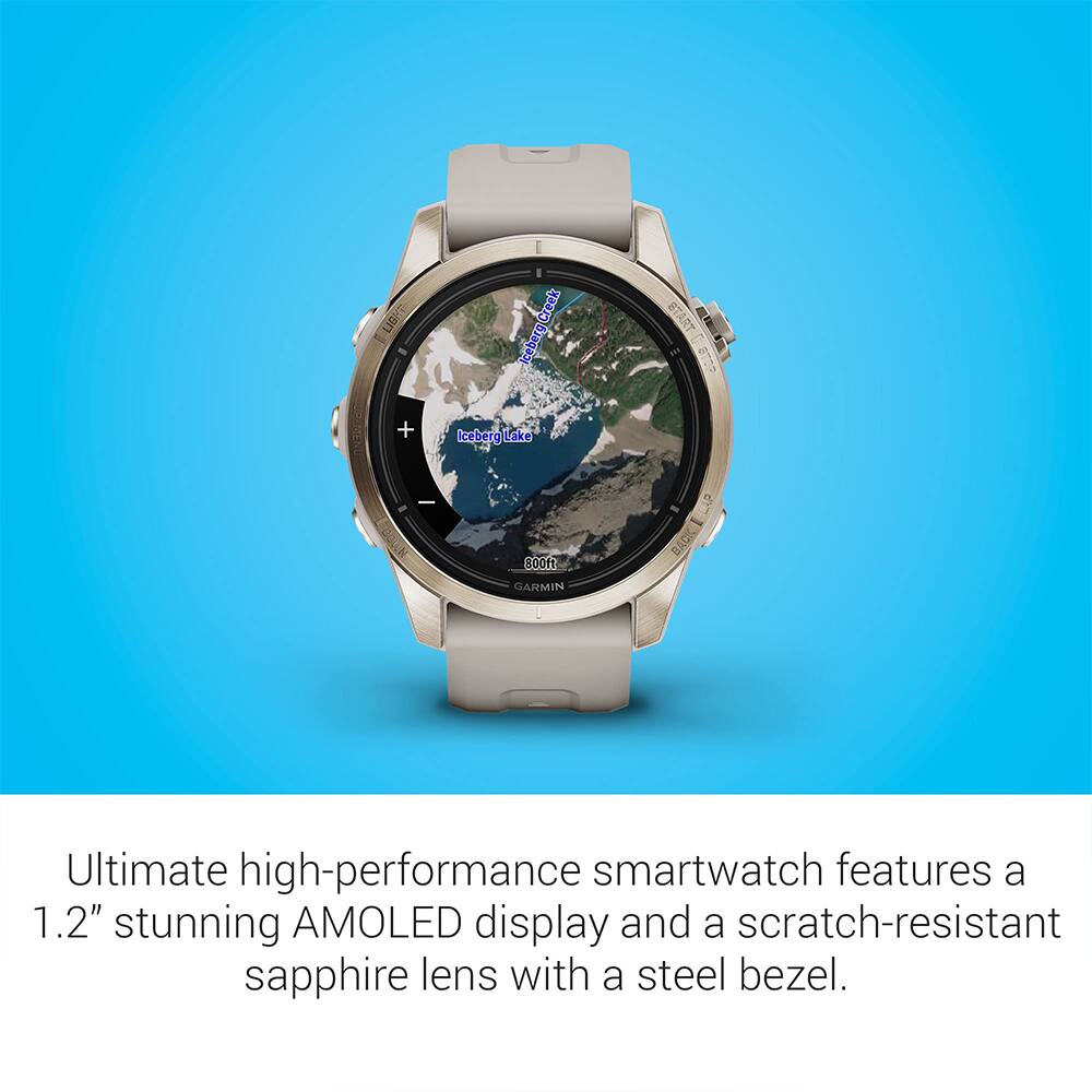 LIBI: T Creek Iceberg START + Iceberg Lake 800f BACK

GARMIN Ultimate high-performance smartwatch features a 1.2" stunning AMOLED display and a scratch-resistant sapphire lens with a steel bezel.
