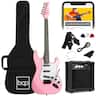 Best Choice Products - 39in Full Size Beginner Electric Guitar Kit with Case, Strap, Amp, Whammy Bar - Pink