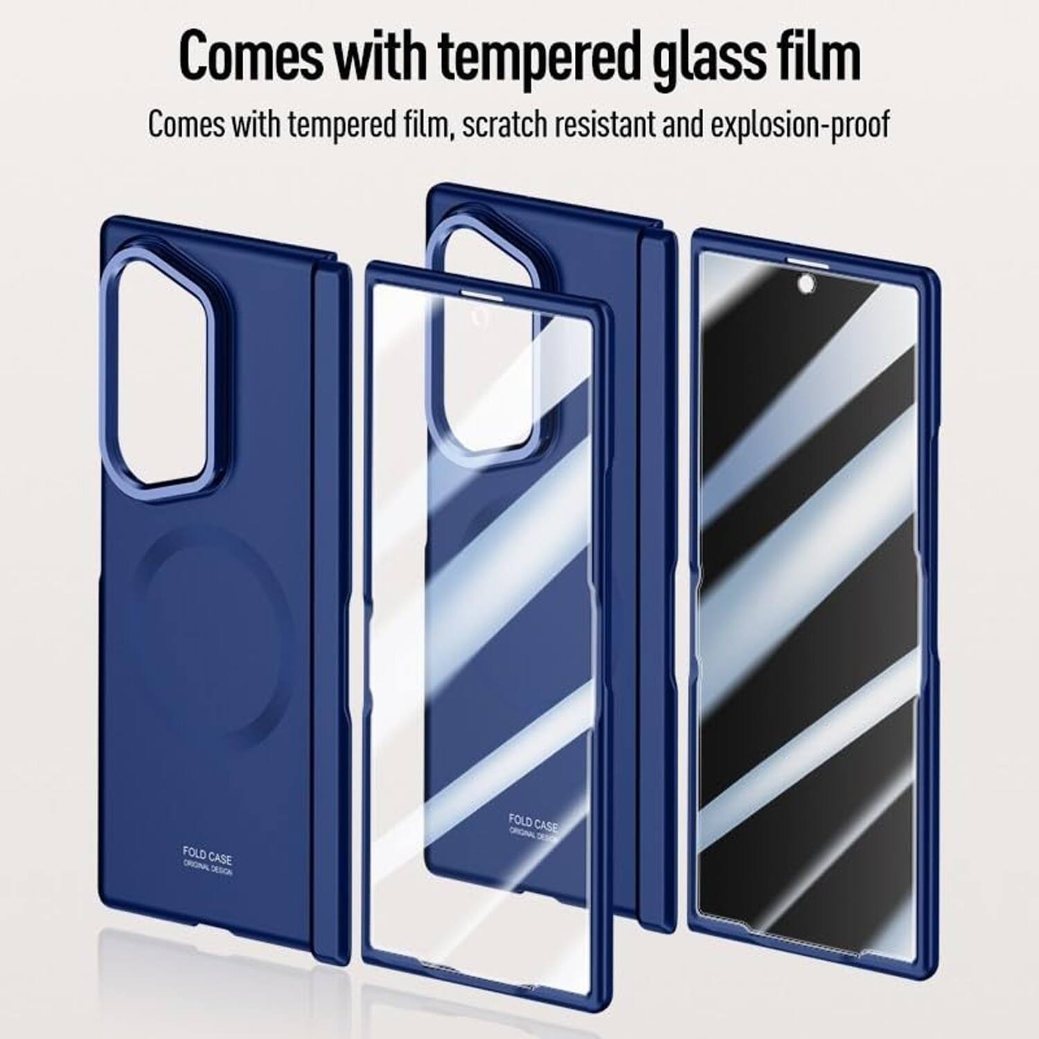 Comes with tempered glass film  
Comes with tempered film, scratch resistant and explosion-proof  

FOLD CASE ORIGINAL DEUCH  
FOLDCASE