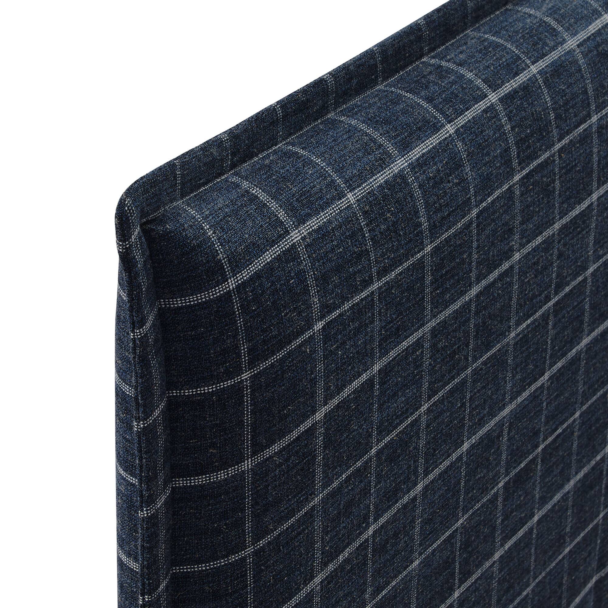 Alt View 4. Modway - Camille Checkered Linen Blend Headboard by Modway - Denim Windowpane Check.