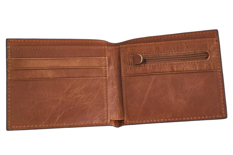 Alt View 1. Luxorro - Sleek Leather Wallet - Dark Brown.