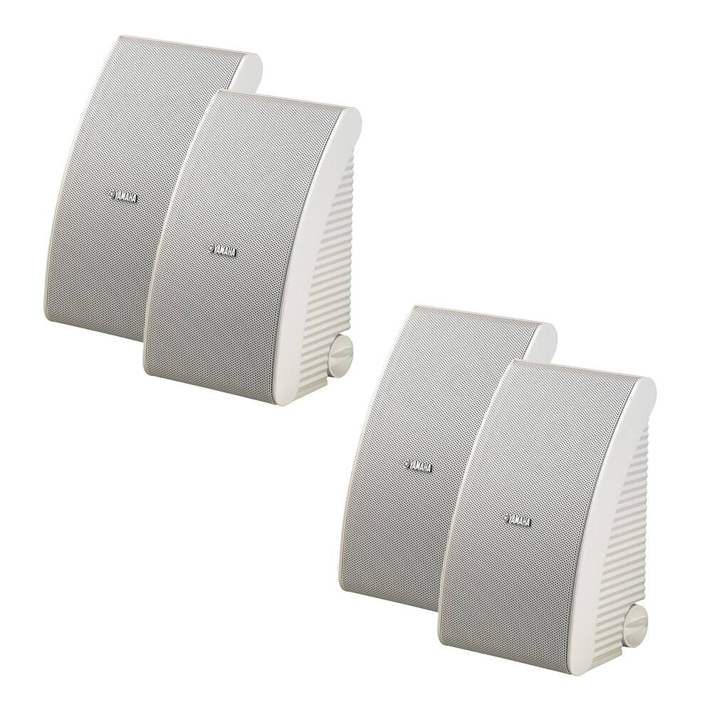 Front. Yamaha - Yamaha NS-AW592 All-Weather Outdoor Speakers Bundle - 4 Pack - White.