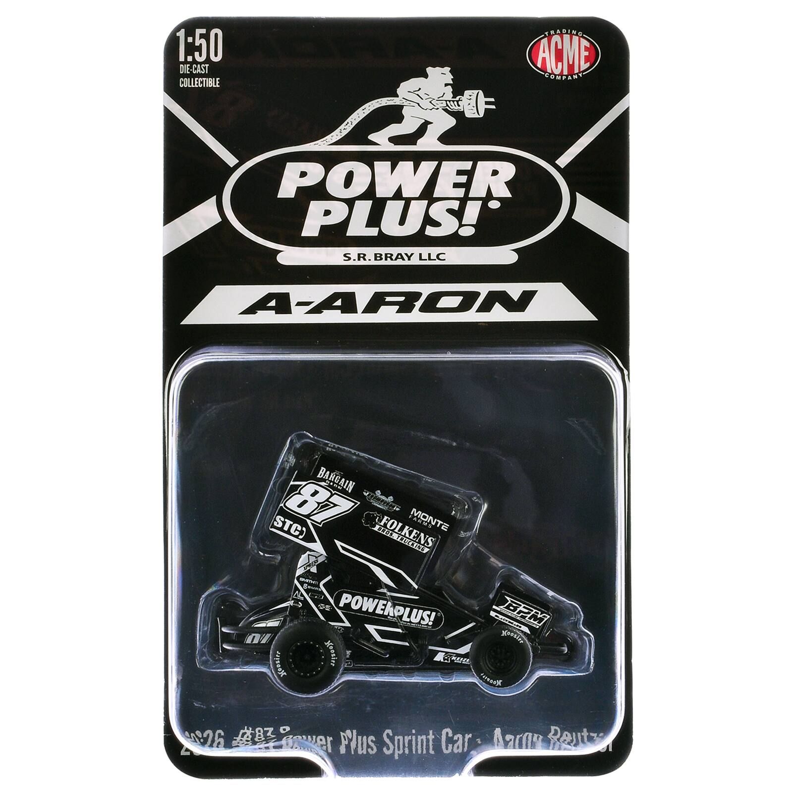 1:50 DIE-CAST COLLECTIBLE  
TRADING ACME COMPANY  
POWER PLUS! S.R.BRAY LLC  
A-AARON  
BARGAIN STC) 87 FOLKENS MONTE FARMS DO.TRUCKING POWEAPLUS! BPM M Koosher HOOZILL Koosirr KECKEEK  
26 power Flus Sprint Car Reutry