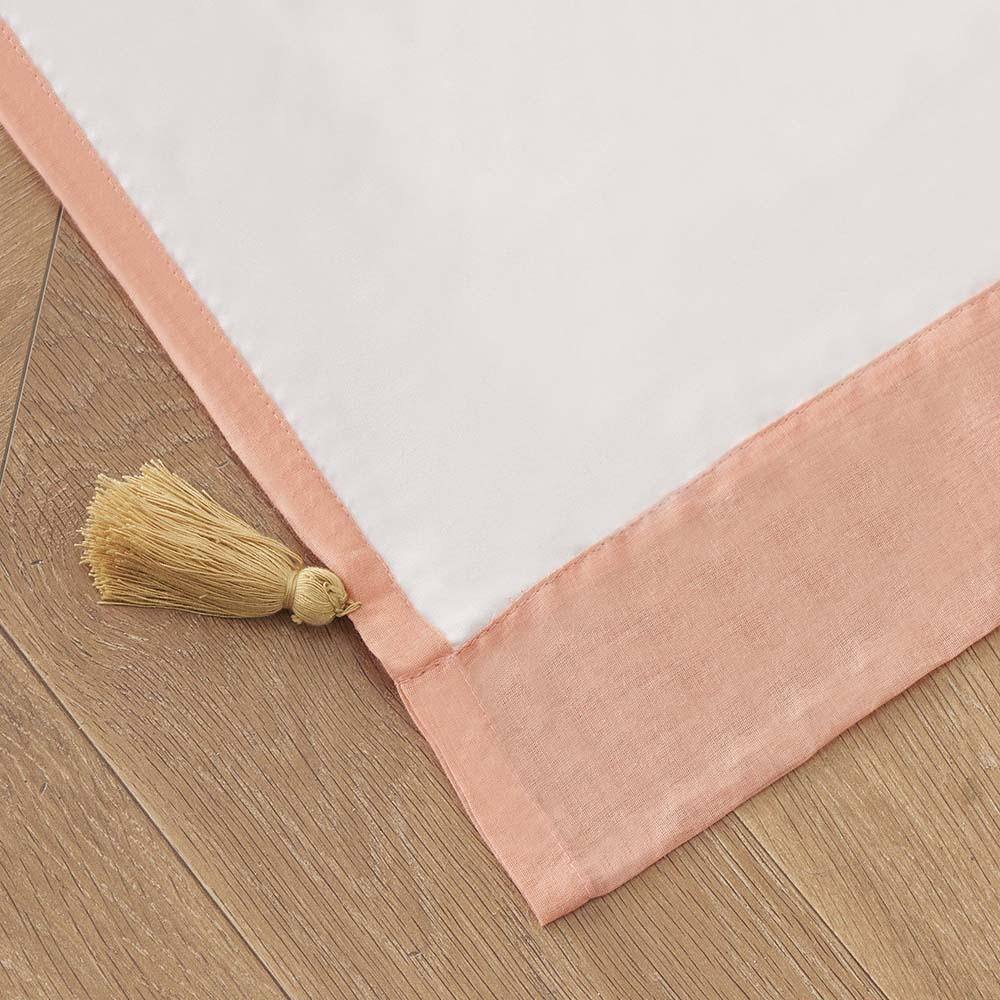 Left. Greenland Home Fashions - Greenland Home Monterrey Festooned with Large Tassels Premium Window Panel Pair - Each 42"x84" Coral - Coral.