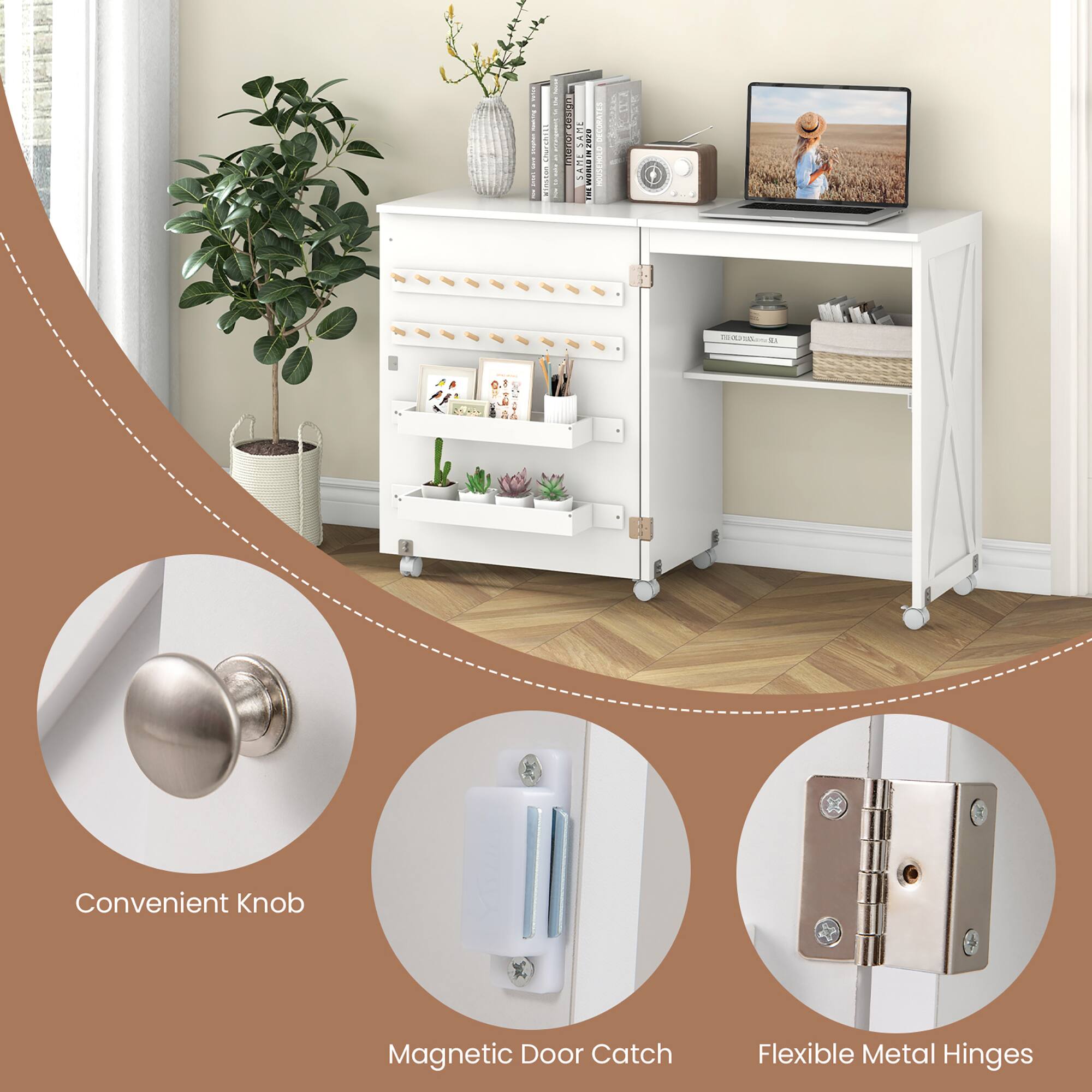 Convenient Knob Magnetic Door Catch Flexible Metal Hinges