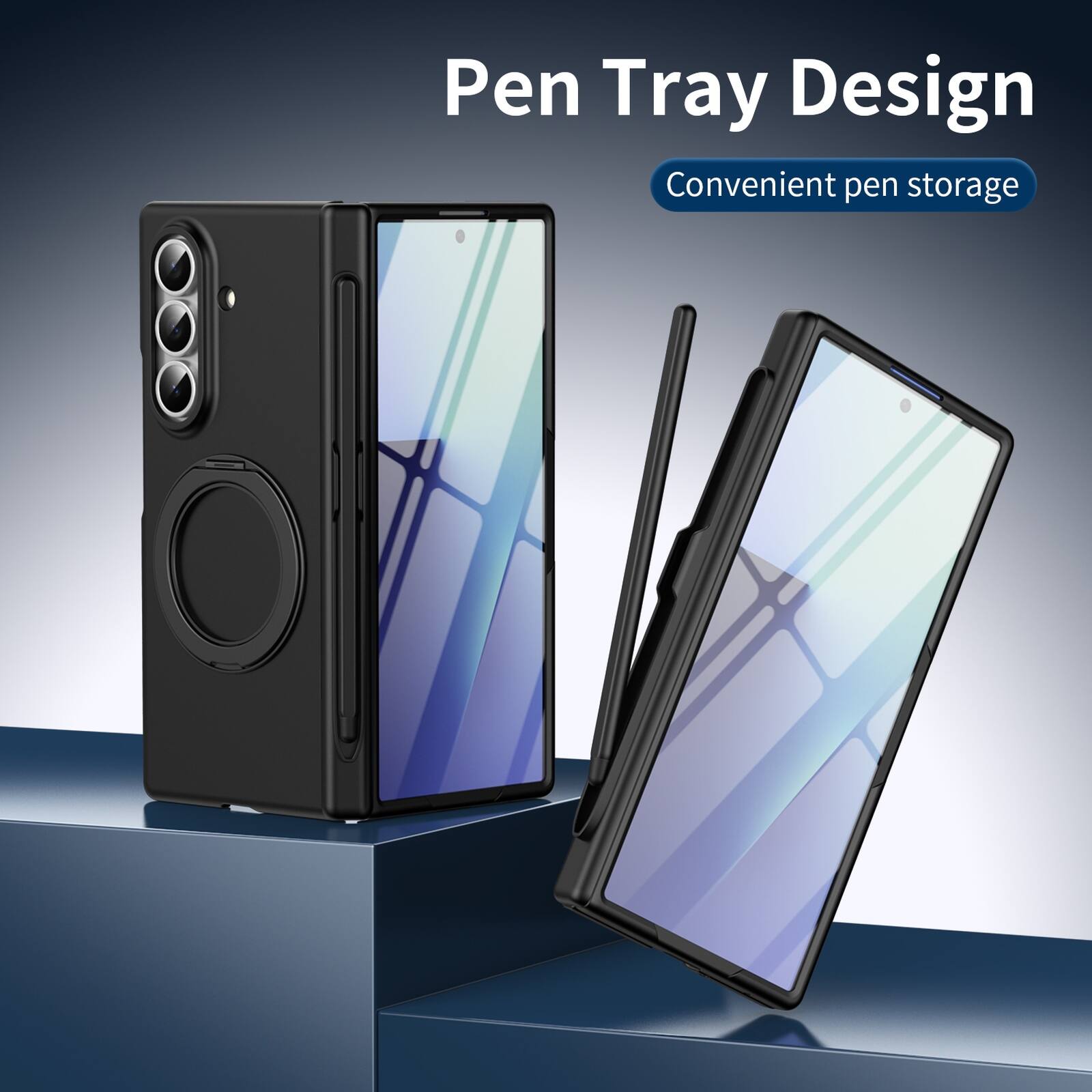Pen Tray Design  
Convenient pen storage