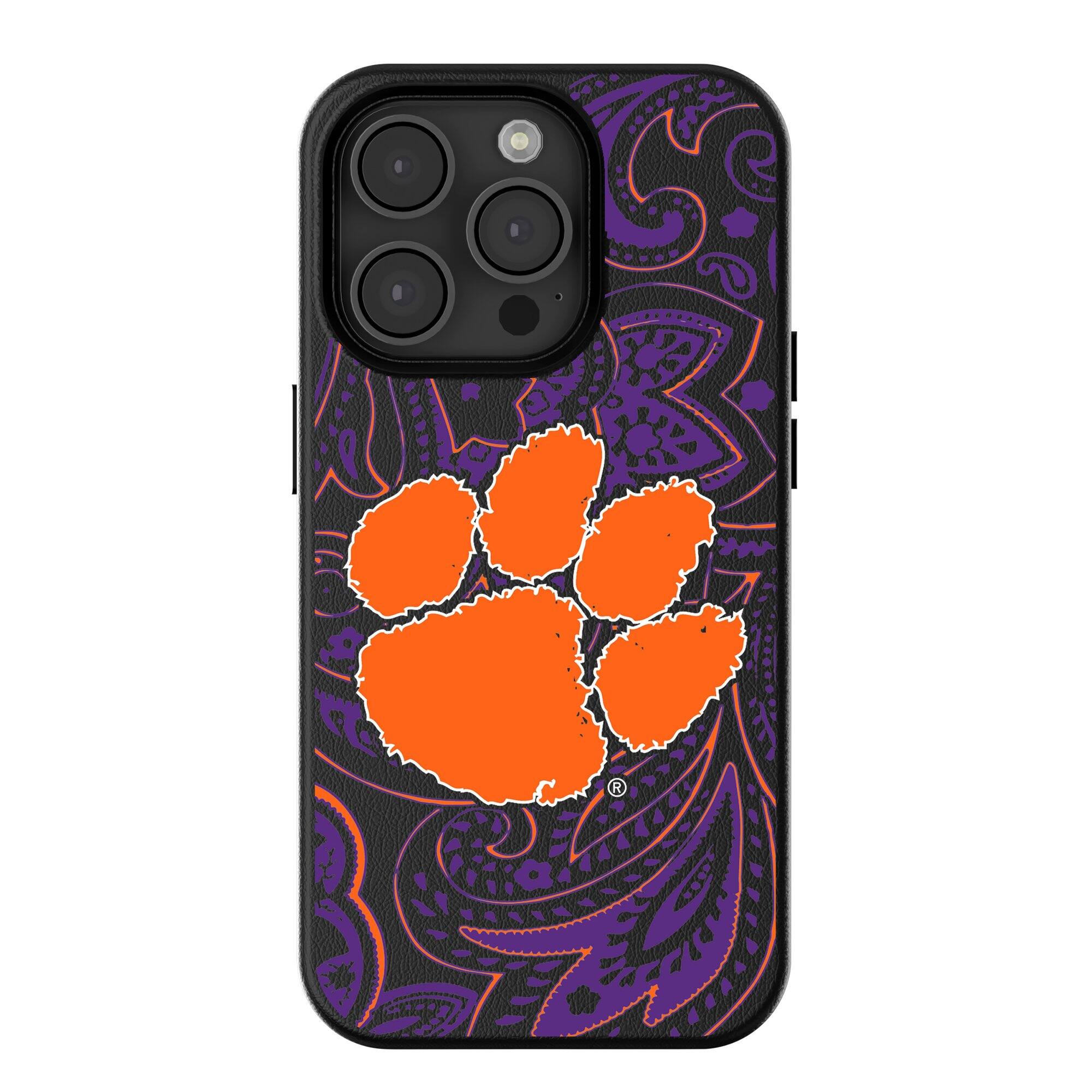 Keyscaper - NCAA - Clemson Tigers Paisley iPhone Magnetic Bump Case - 15 Plus - Black price history on PriceWatchPro
