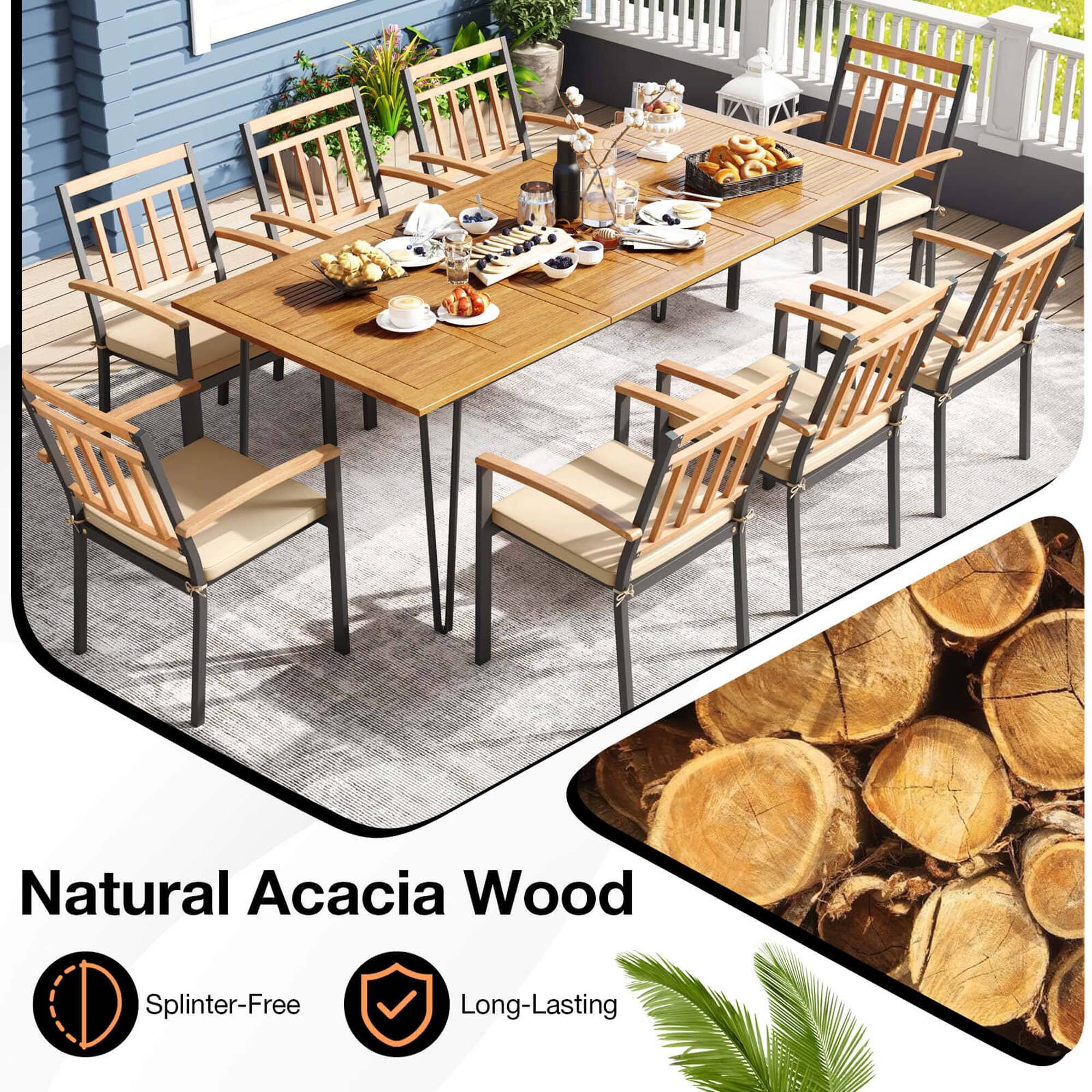 Natural Acacia Wood D Splinter-Free Long-Lasting