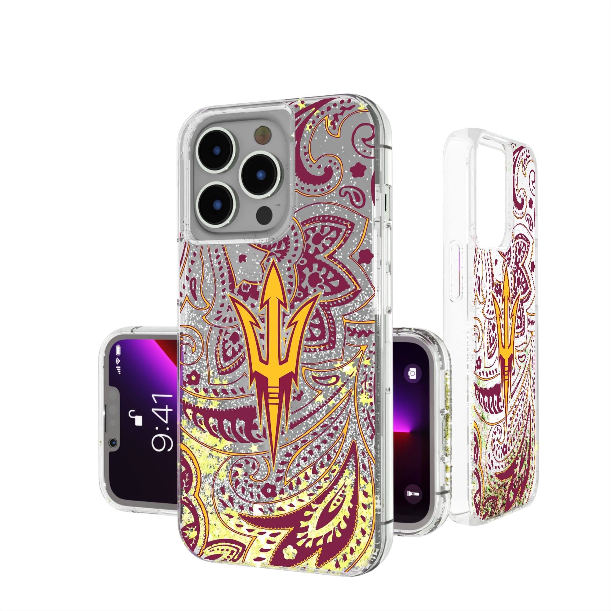 Keyscaper - NCAA - Arizona State Sun Devils iPhone Glitter Paisley Design Case - 16 Pro - Multicolor price history on PriceWatchPro