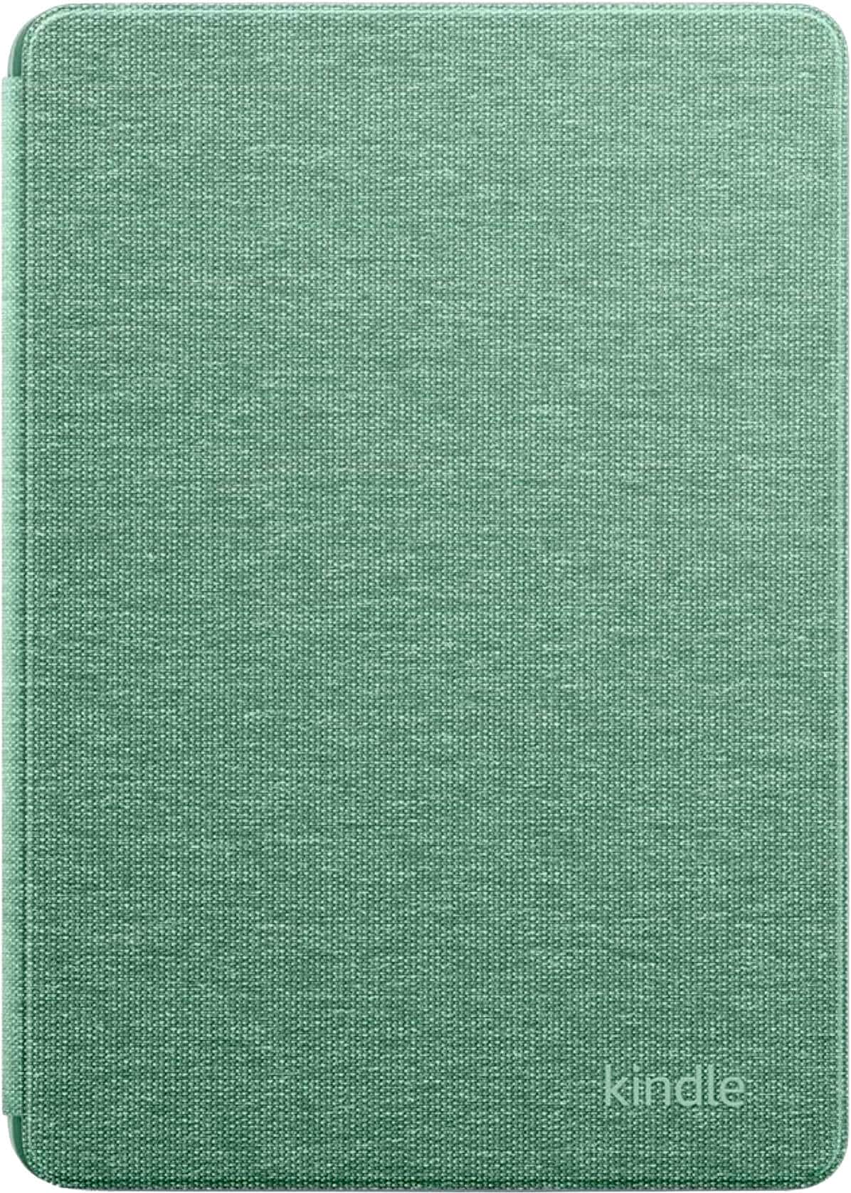 Angle. Amazon - Kindle Case, Thin and Lightweight, Foldable Protective Cover (does not fit Kindle Paperwhite or Colorsoft)- Fabric - Matcha.