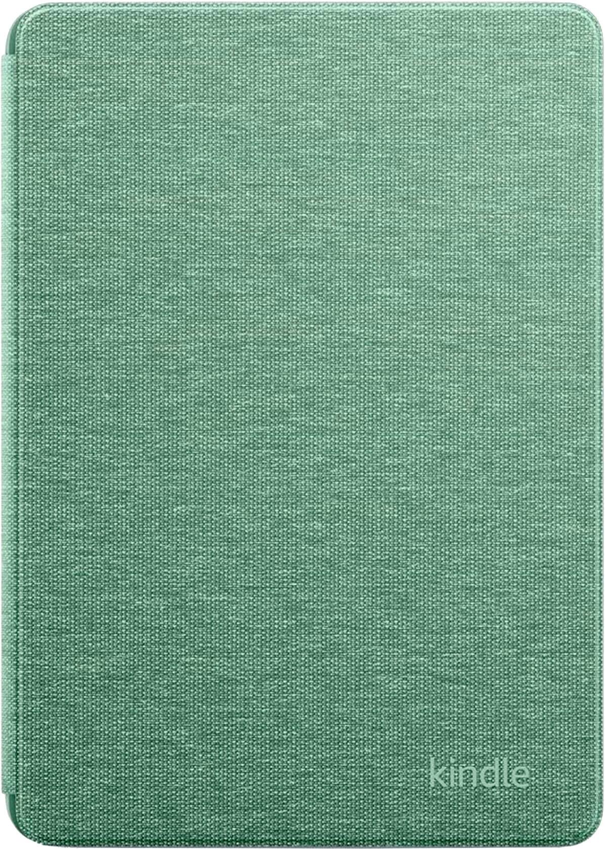 Angle. Amazon - Kindle Case, Thin and Lightweight, Foldable Protective Cover (does not fit Kindle Paperwhite or Colorsoft)- Fabric - Matcha.