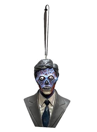Front. Trick or Treat Studios - They Live Holiday Horrors Ornament | Alien - Blue.