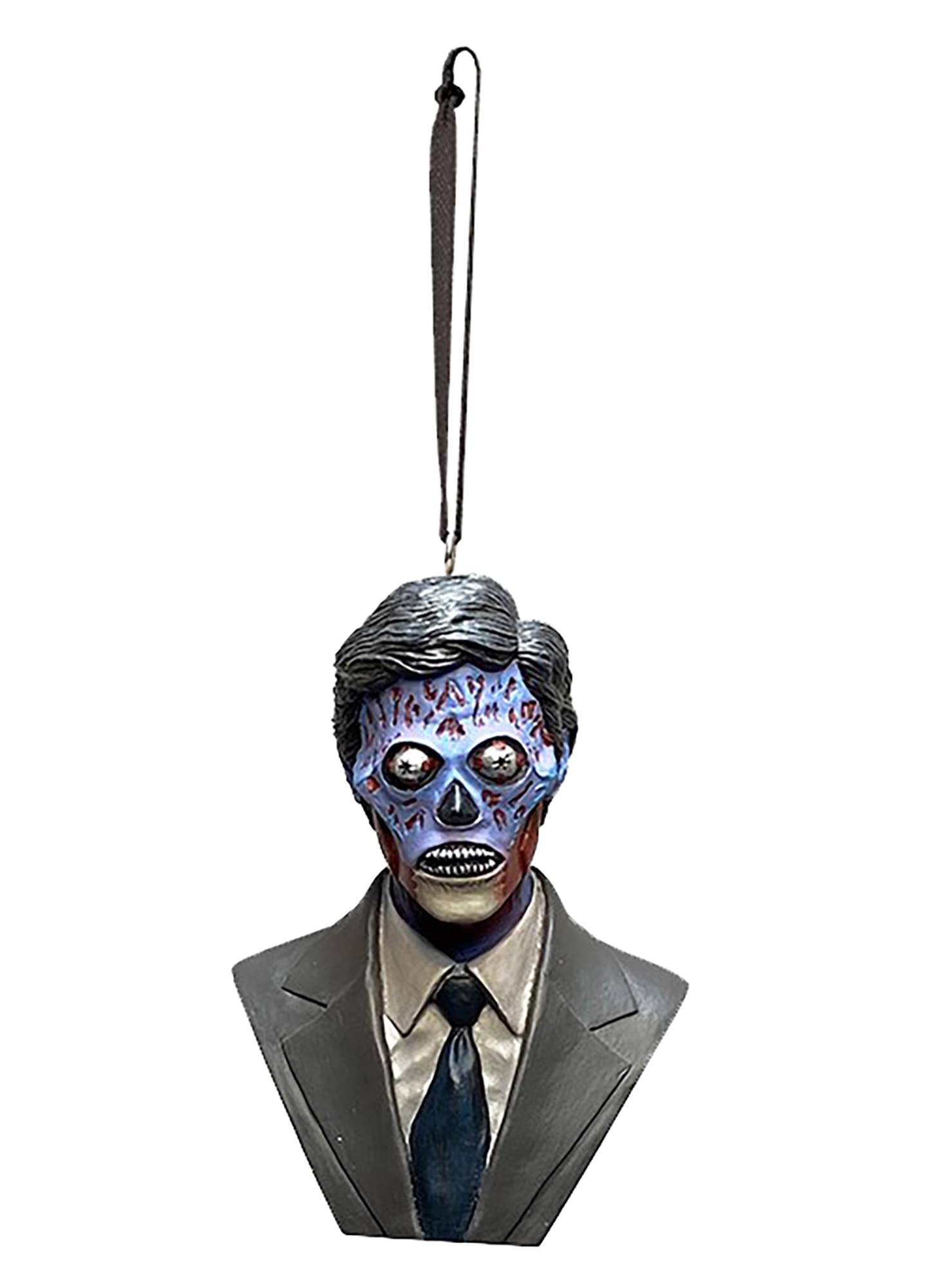 Front. Trick or Treat Studios - They Live Holiday Horrors Ornament | Alien - Blue.