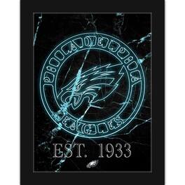 Fan Creations - Philadelphia Eagles 12'' x 16'' Framed Circle Logo Print - Black
