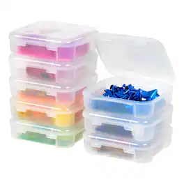 IRIS USA - Paper Thick Portable Plastic Scrapbook Storage Snap Tight Cases