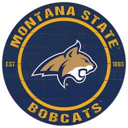 Jardine - Montana State Bobcats 20'' x 20'' Indoor/Outdoor Circle Sign - Navy
