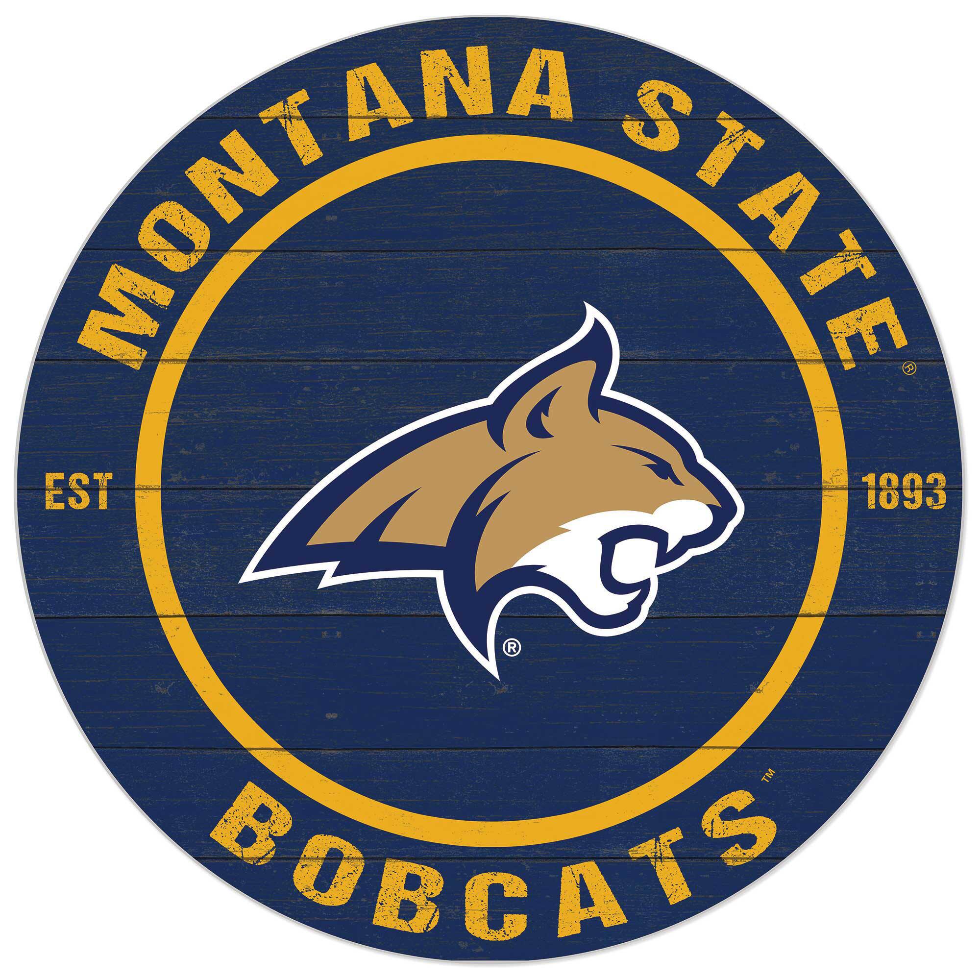 Montana State Bobcats 20'' x 20'' Indoor/Outdoor Circle Sign