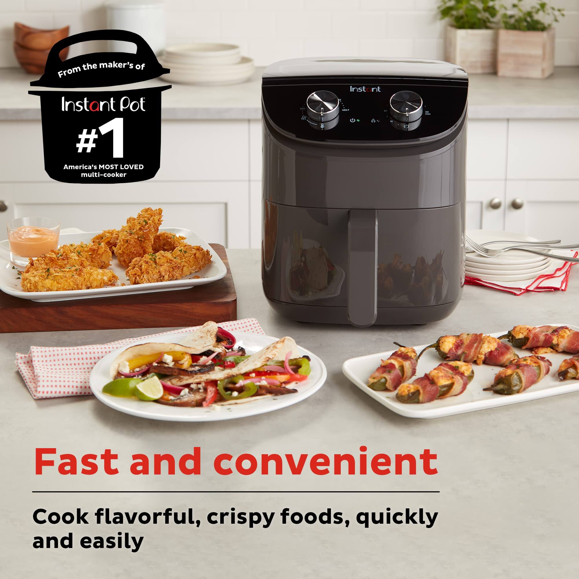 Instant Pot - Essentials 4 Quart Air Fryer with EvenCrisp Technology 140-3135-01 - Black - Thumbnail 5