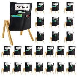 VEVOR - Chair Pockets for Classroom, 24 Pack, 14 x 15 Inches Chairback Buddy Pocket with Name Tag, Back of Chair Organizer