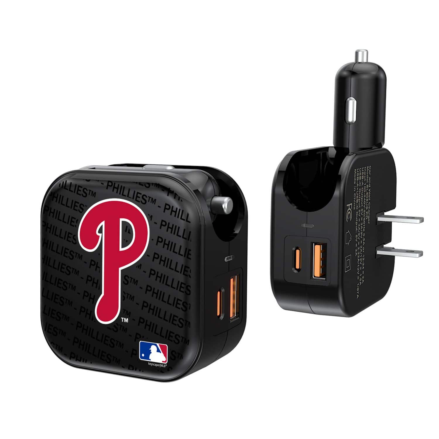 Keyscaper - Philadelphia Phillies Dual Port USB Car & Home Charger - Multicolor price history on PriceWatchPro