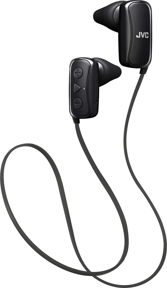 Front. JVC - Gumy Wireless In-Ear Headphones - Black.