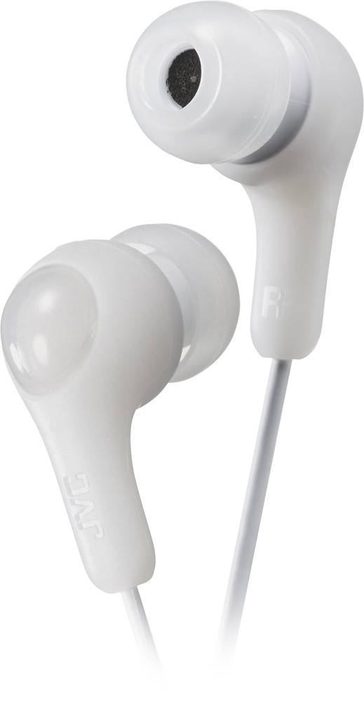 Left View: JVC - HA Wired In-Ear Headphones - White